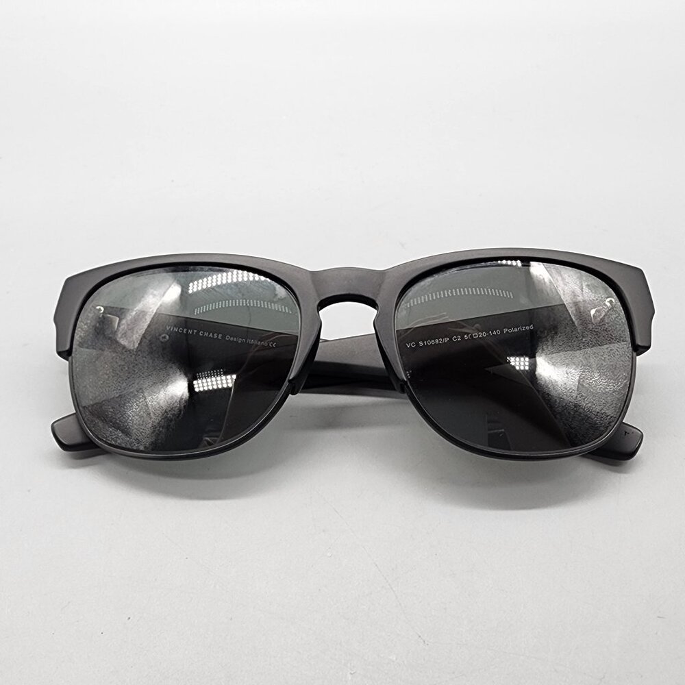 Vincent Chase Polarized Sunglasses Black Frame VC S10682/P w/ Case